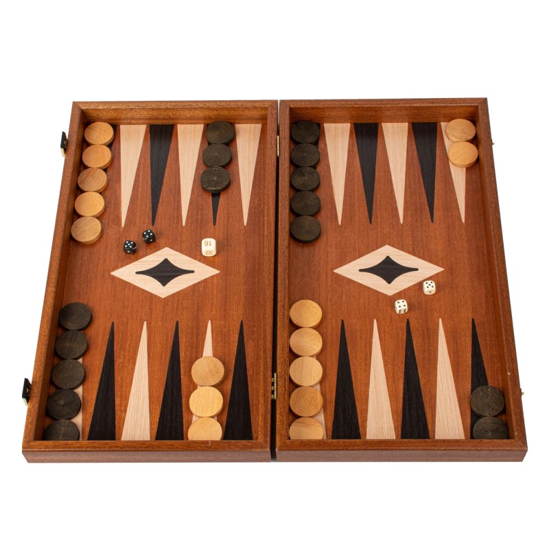 Τάβλι Σετ 3-1 Μαόνι (Σκάκι, Τάβλι και Ντάμα) 48 x 26 cm