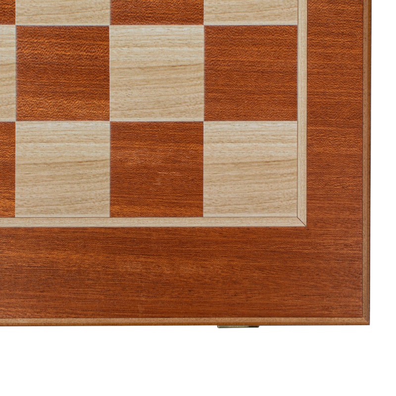 Τάβλι Σετ 3-1 Μαόνι (Σκάκι, Τάβλι και Ντάμα) 48 x 26 cm