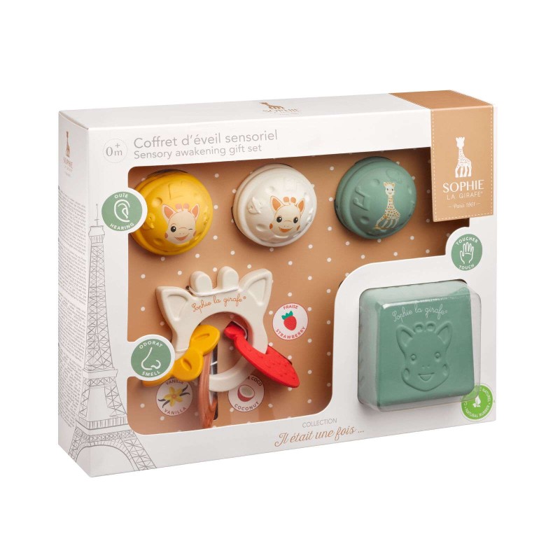 Σόφι Καμηλοπάρδαλη: ΑΚΟΗ - ΟΣΦΡΗΣΗ- ΑΦΗ / Σετ 3 παιχνιδιών που διεγείρουν τις αισθήσεις