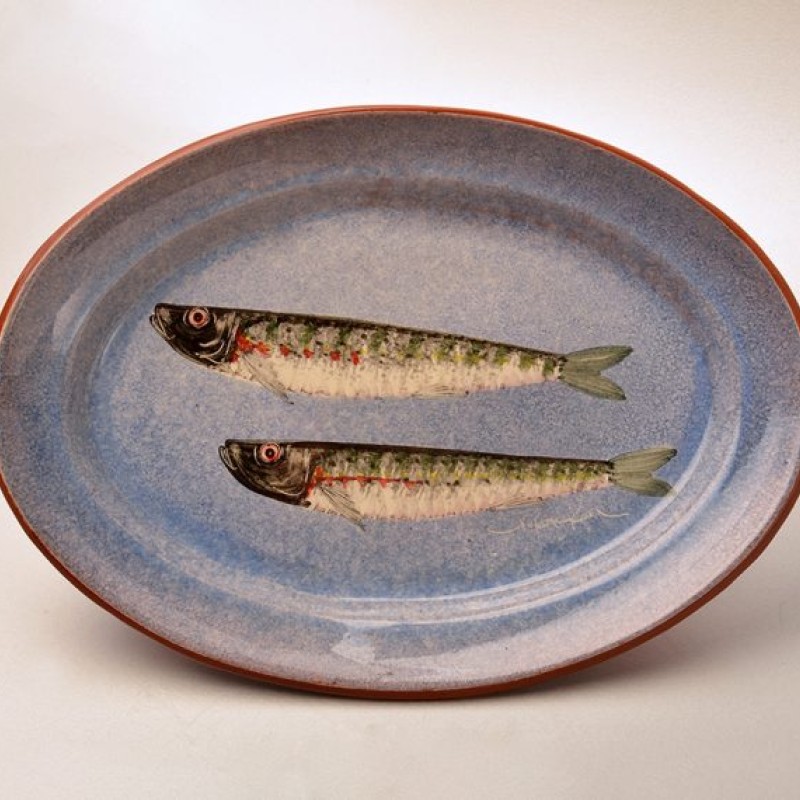 Πιατέλα οβάλ κόκκινος πυλός σαρδέλα