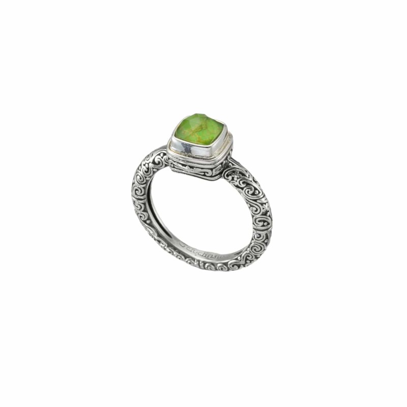 Δαχτυλίδι Eve σε ασήμι 925 πράσινο τιρκουάζ
