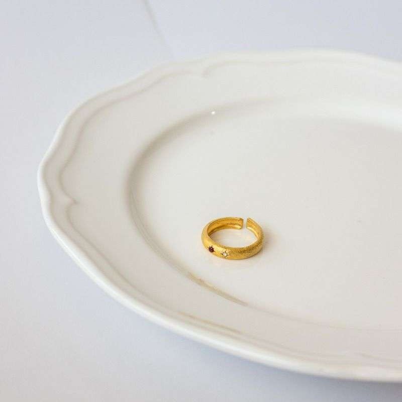 Δαχτυλίδι shiny disk επίχρυσο