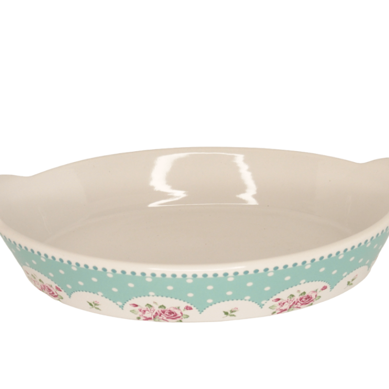 Πυρίμαχο σκεύος κεραμικό με λουλούδια