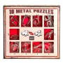 10 Metal Puzzles Red Set