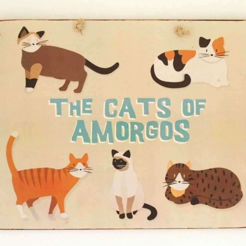 Πινακίδα ""The cats of Amorgos"