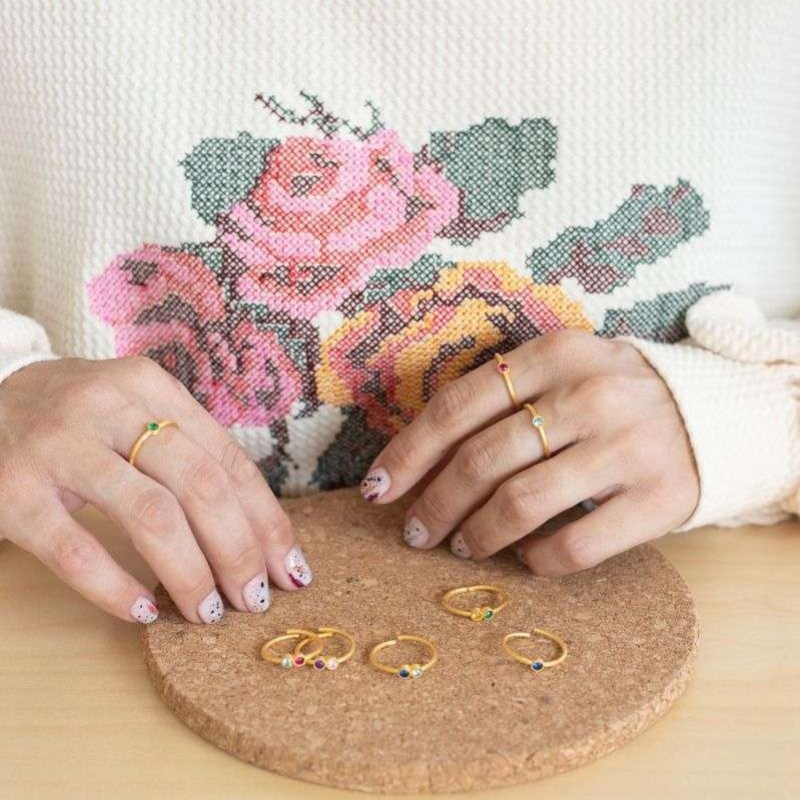 Δαχτυλίδι Dot επίχρυσο