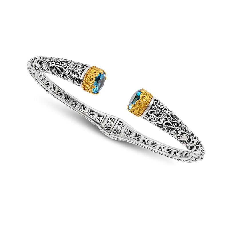Βραχιόλι ασημένιο με κρύσταλλα Swarovski