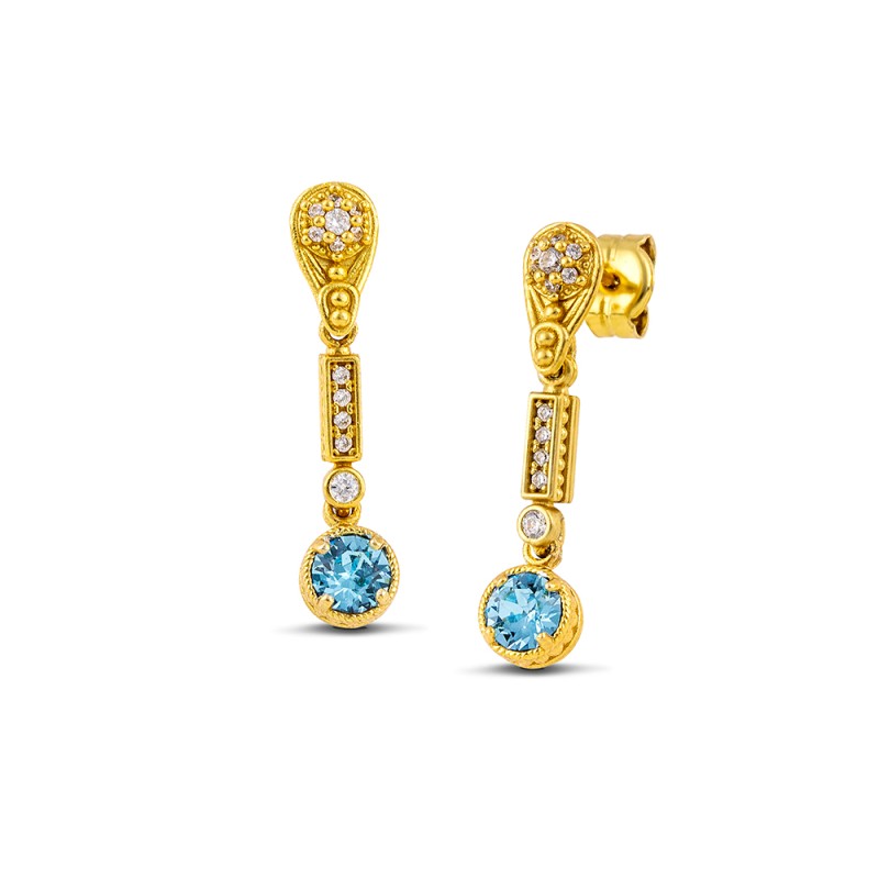 Σκουλαρίκια με Swarovski και Ζιργκόν