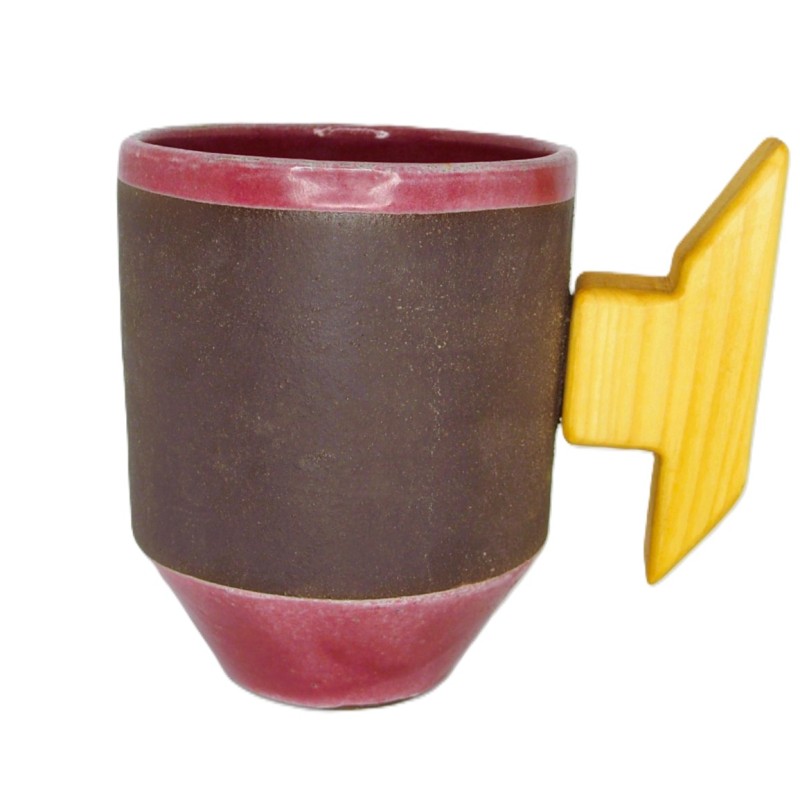 Κεραμική κούπα με ξύλινο χερούλι