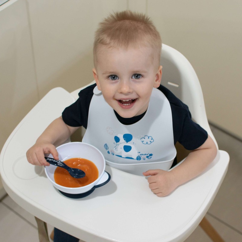 Μπολάκι με βεντούζα και κουτάλι μαύρο