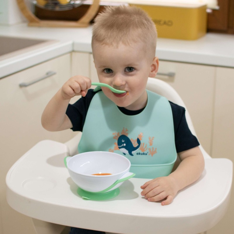 Μπολάκι με βεντούζα και κουτάλι Mint