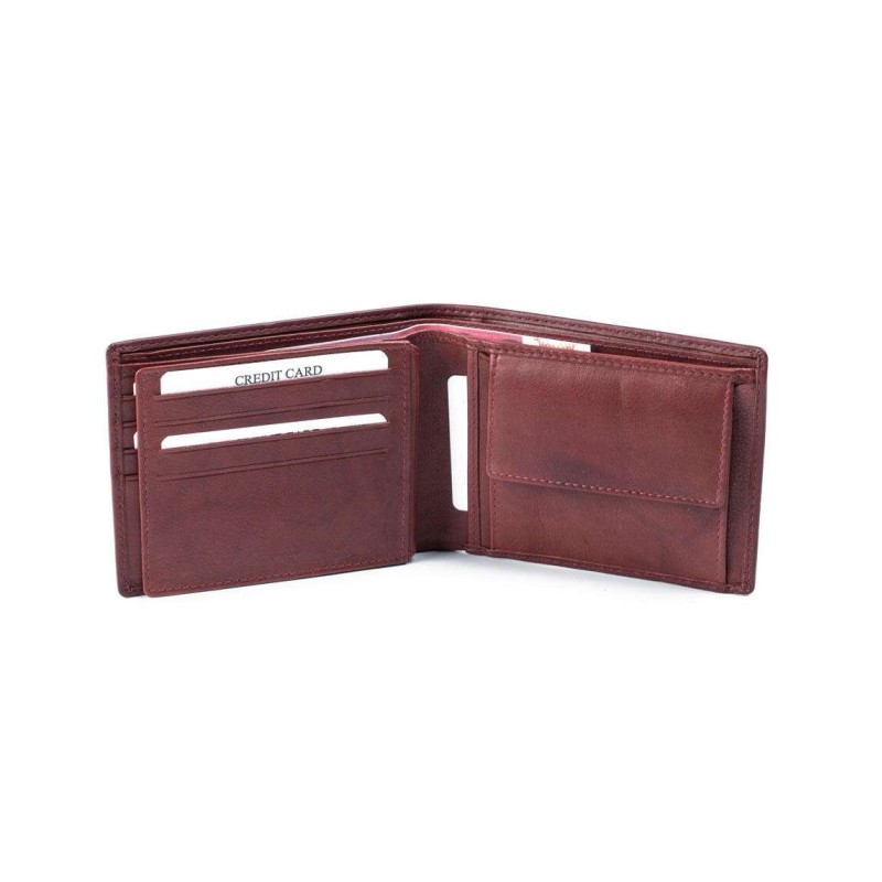Δερμάτινο πορτοφόλι μπορντό