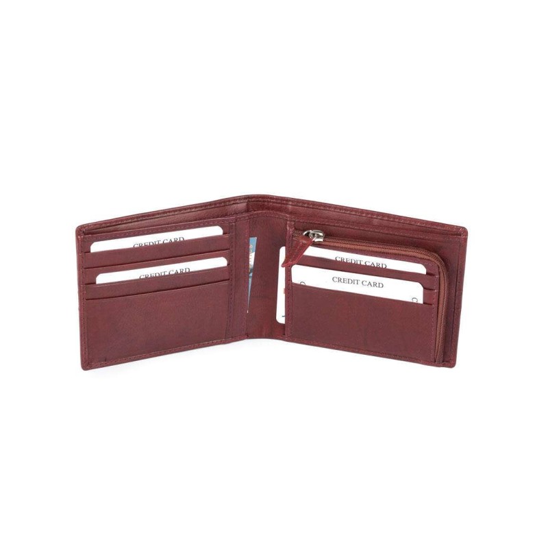 Δερμάτινο πορτοφόλι μπορντό