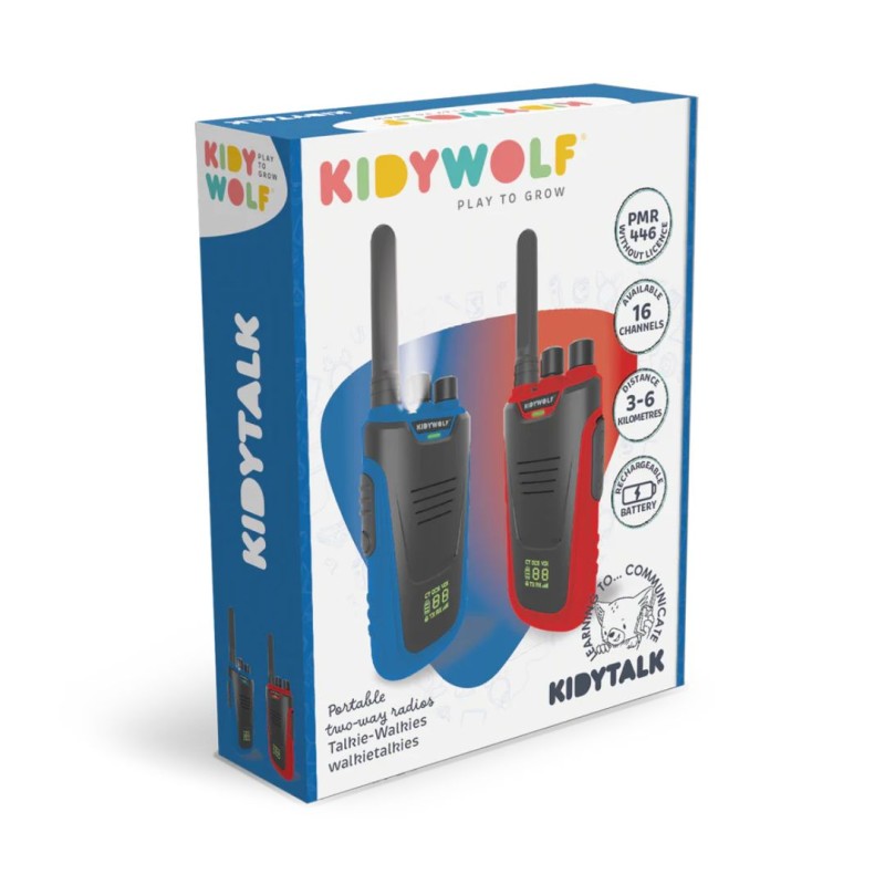 Επαναφορτιζόμενα walkie-takies - Μαυρό & Κόκκινο (2 τεμάχια)