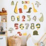 Αυτοκόλλητα τοίχου Dino Numbers