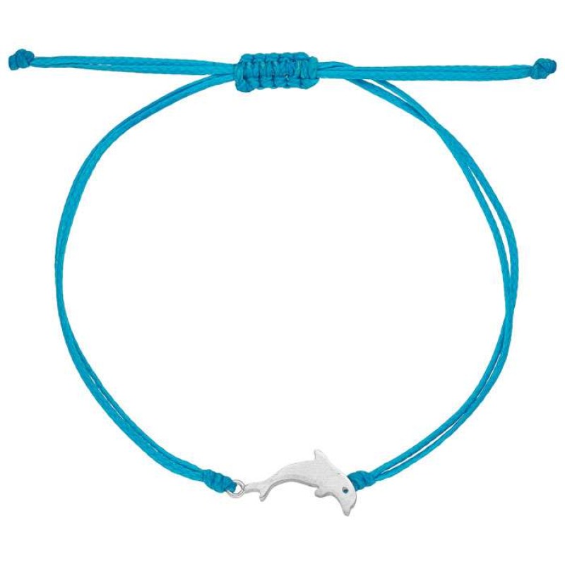 Βραχιόλι με ασημένιο δελφίνι