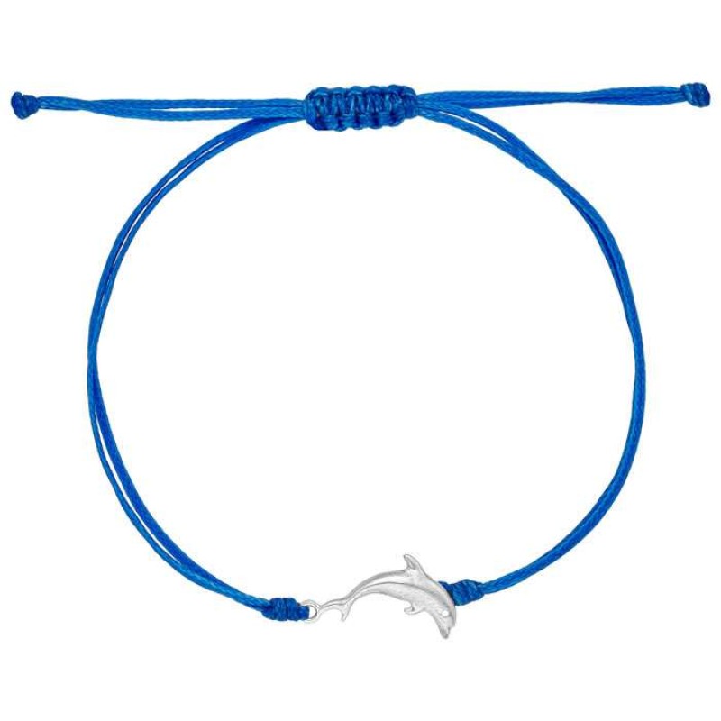 Βραχιόλι με ασημένιο δελφίνι
