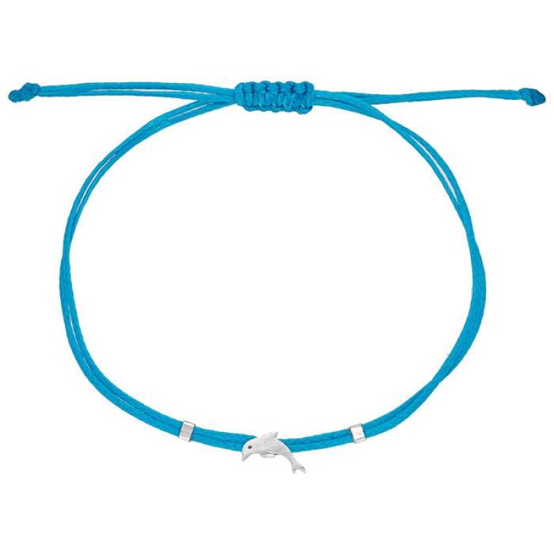 Βραχιόλι με ασημένιο δελφίνι