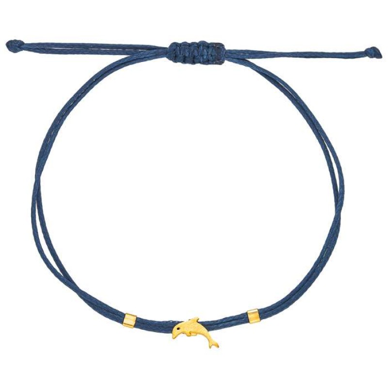 Βραχιόλι με επίχρυσο δελφίνι