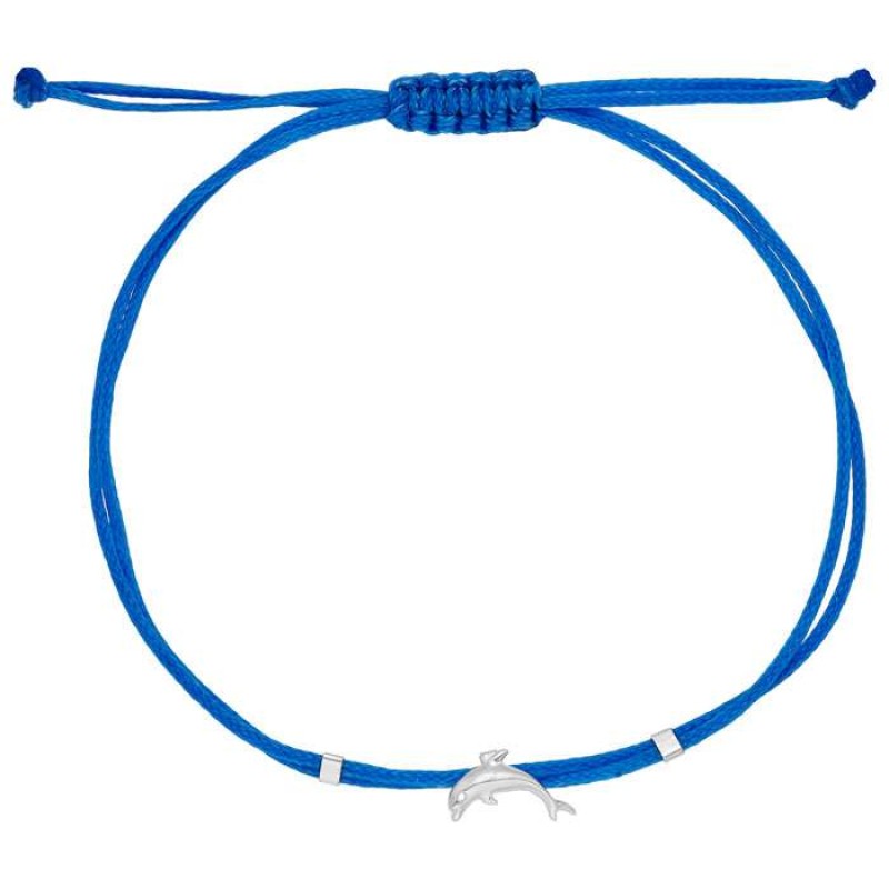 Βραχιόλι με ασημένιο δελφίνι