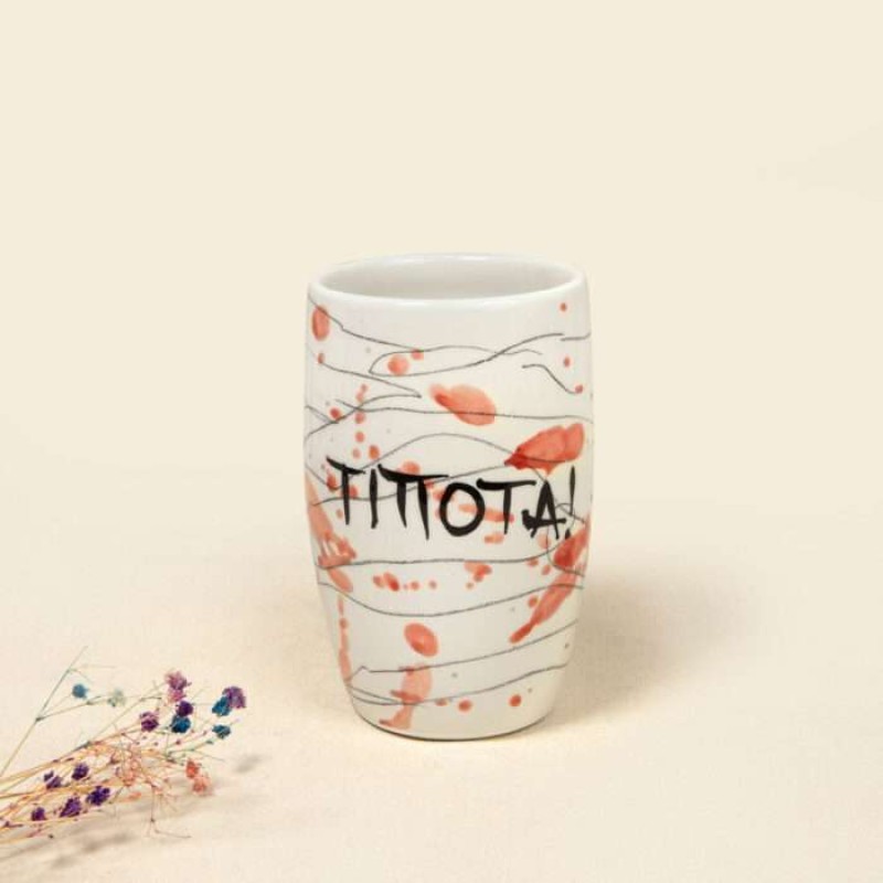 Σετ ποτήρια μεγάλα κεραμικό "-Τι έχεις; -Τίποτα"