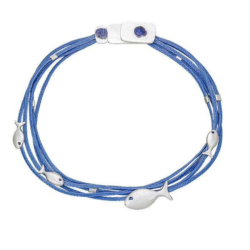 Βραχιόλι με ασημένια ψάρια