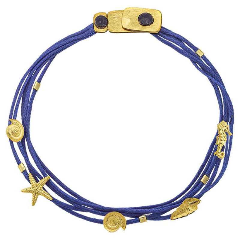 Βραχιόλι με επίχρυσα στοιχεία της θάλασσας