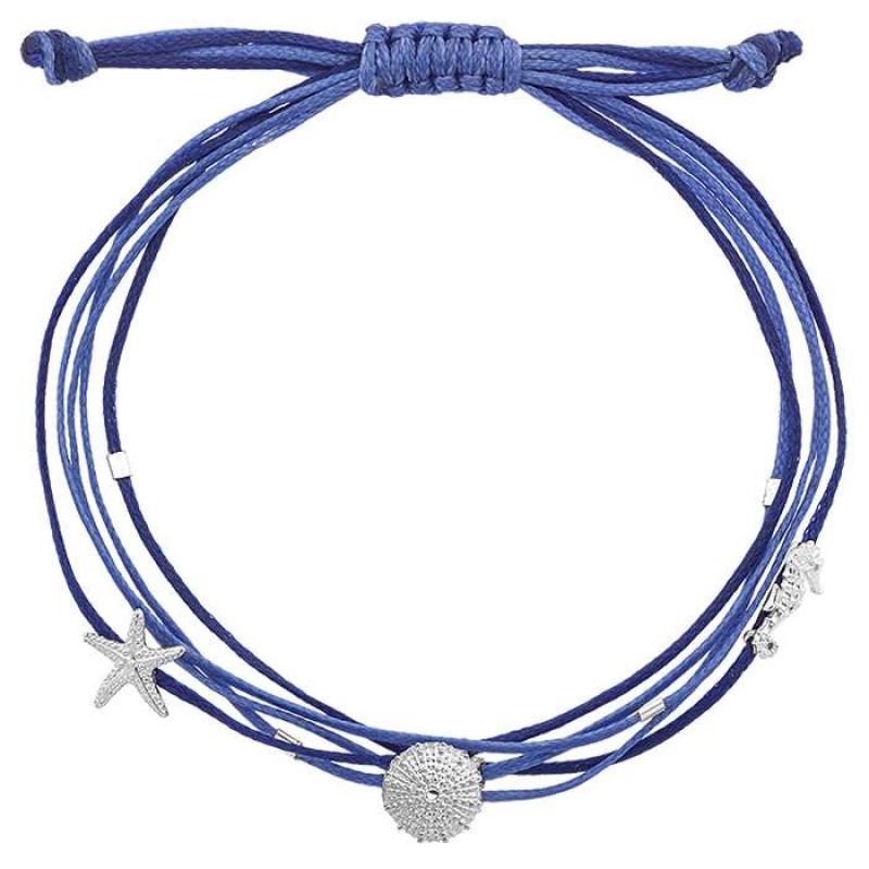 Βραχιόλι με ασημένια στοιχεία της θάλασσας