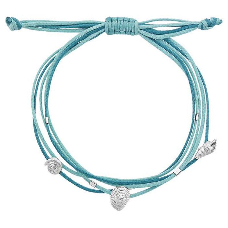 Βραχιόλι με ασημένια στοιχεία της θάλασσας