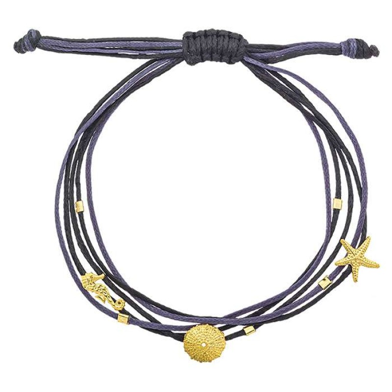 Βραχιόλι με επίχρυσα στοιχεία της θάλασσας