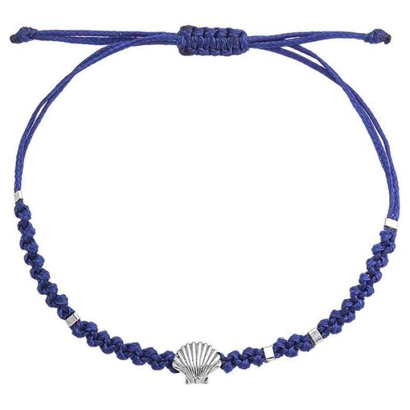 Βραχιόλι με ασημένιο κοχύλι.