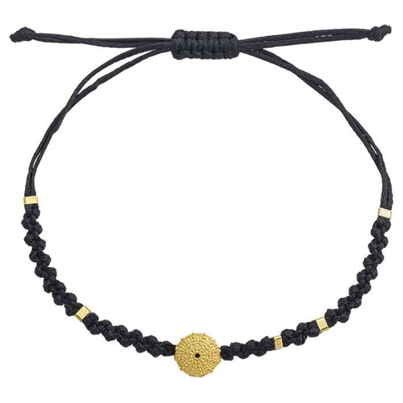 Βραχιόλι με ασημένιο επίχρυσο αχινό