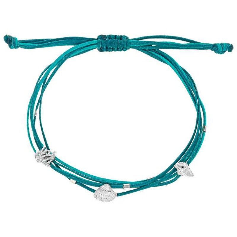 Βραχιόλι με ασημένια στοιχεία της θάλασσας