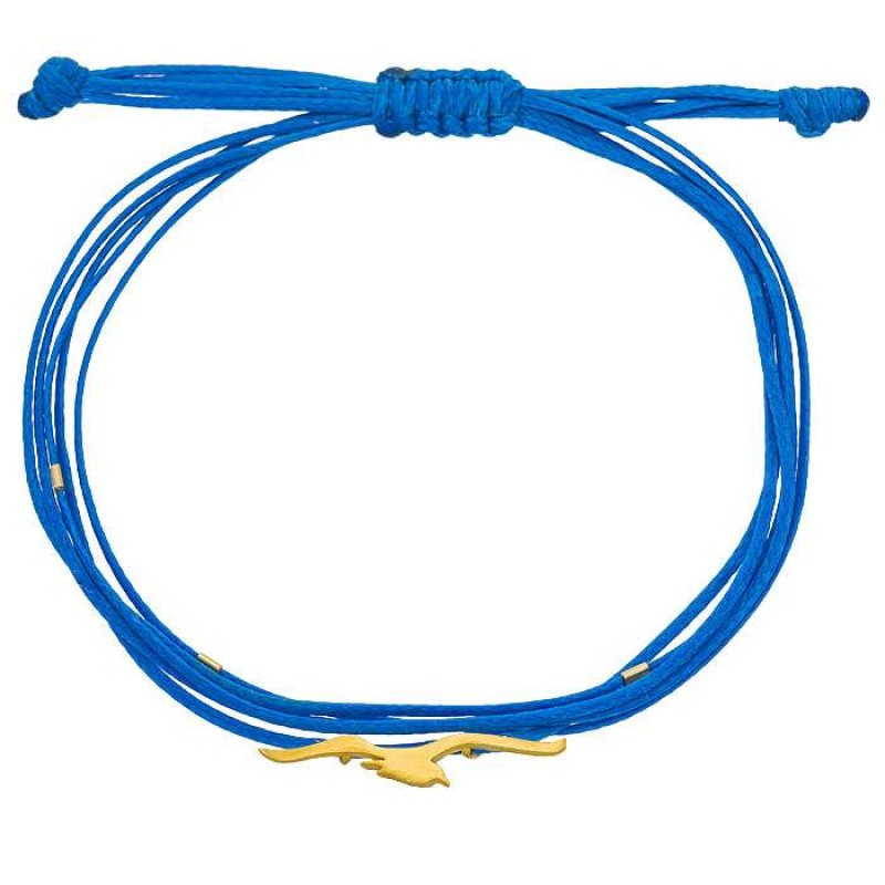 Βραχιόλι με ασημένιο επίχρυσο γλάρο