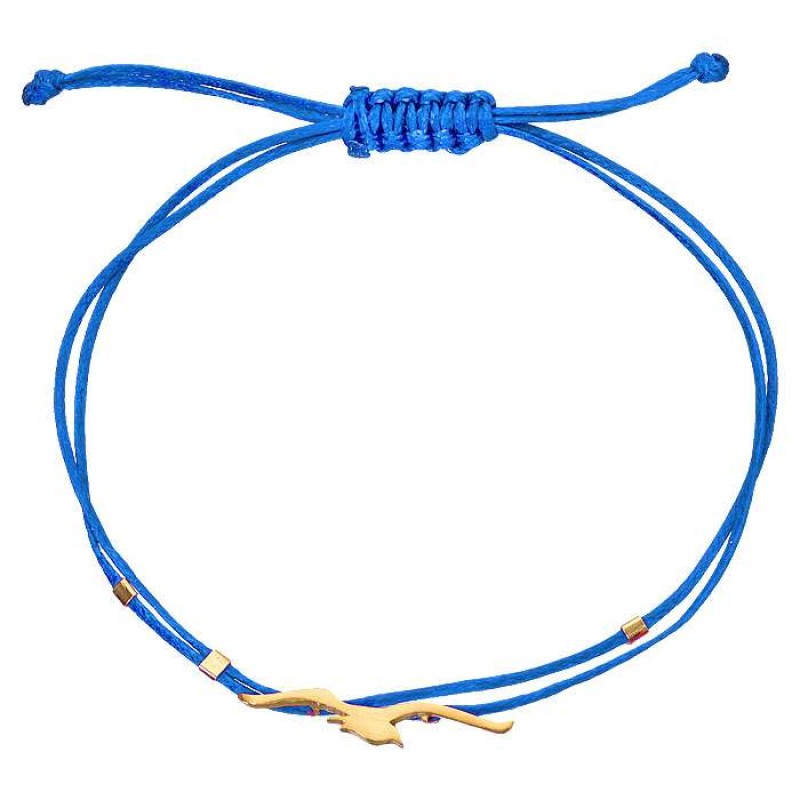 Βραχιόλι με ασημένιο επίχρυσο γλάρο