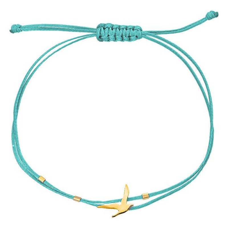 Βραχιόλι με ασημένιο επίχρυσο γλάρο