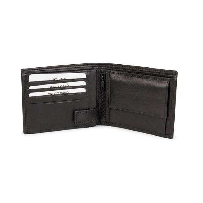 Δερμάτινο πορτοφόλι μαύρο