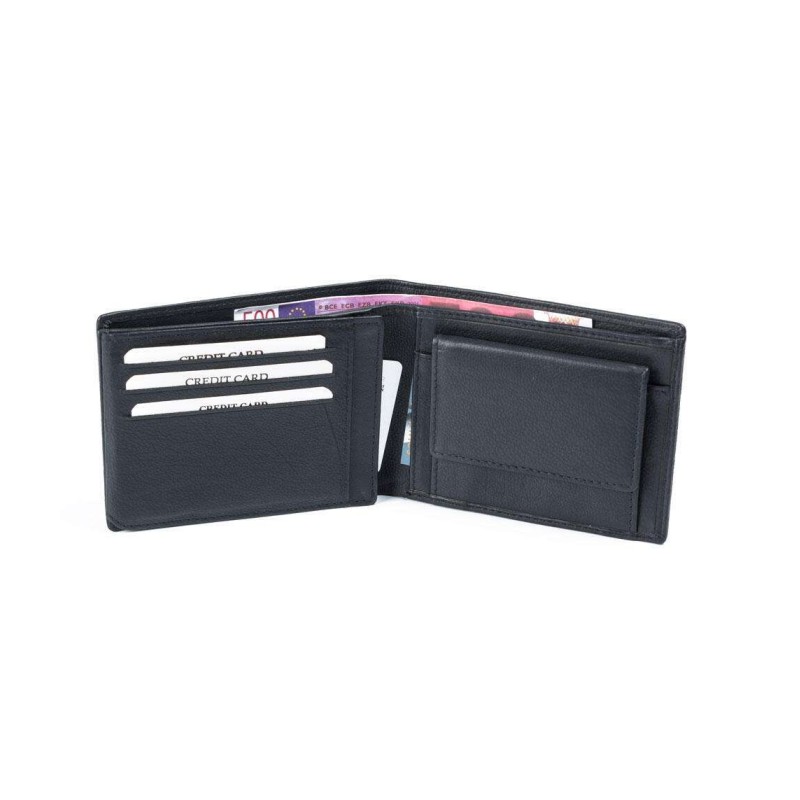 Δερμάτινο πορτοφόλι μαύρο