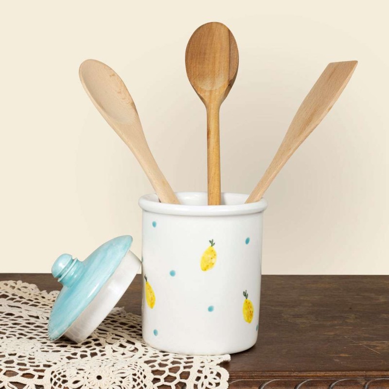 Βάζο κεραμικό με λεμόνια