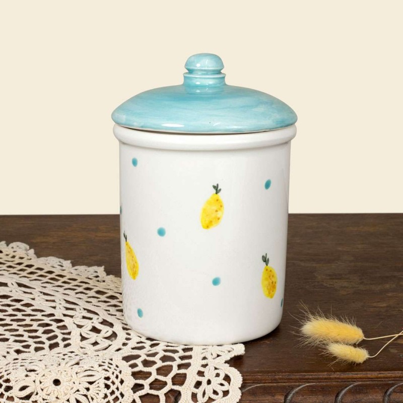 Βάζο κεραμικό με λεμόνια