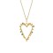 Μενταγιόν καρδιά 14K χρυσού με σμαράγδια