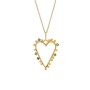 Μενταγιόν καρδιά 14K χρυσού με σμαράγδια
