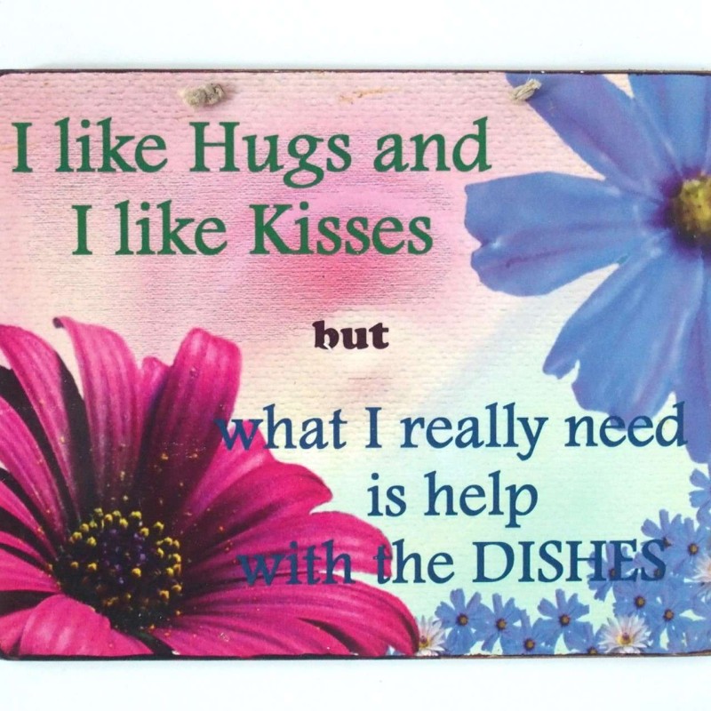 Πινακίδα "I like hugs and I like kisses"