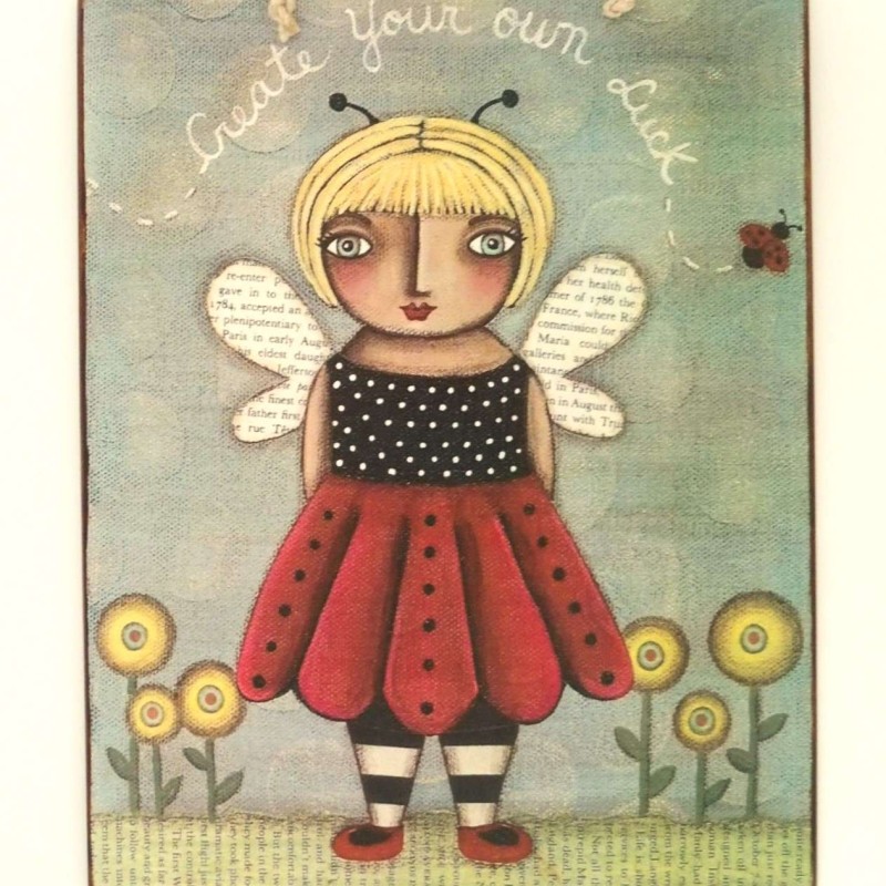 Πινακίδα "Create your own luck"