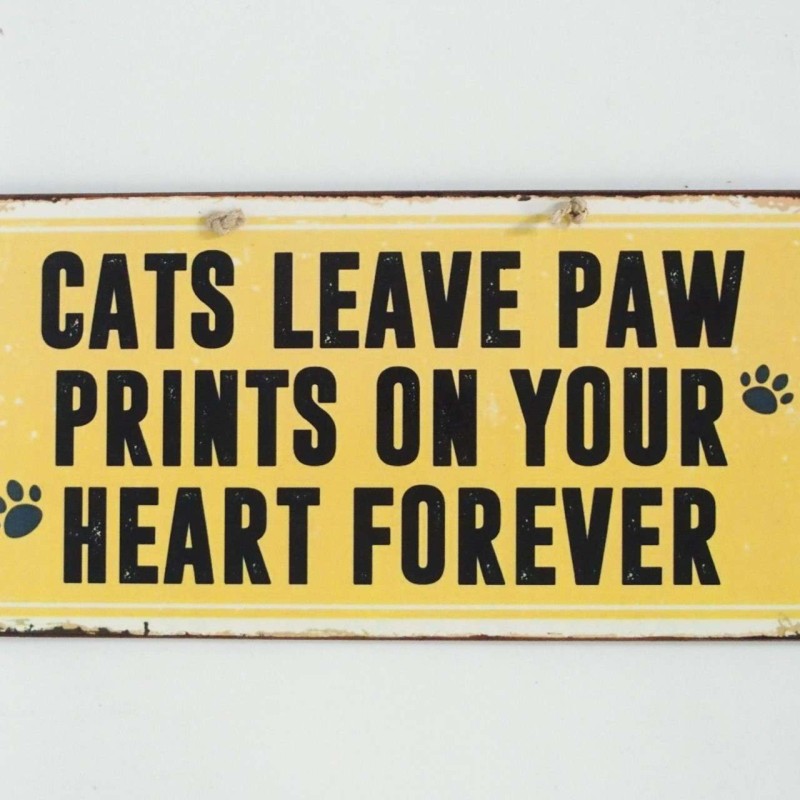 Πινακίδα "Cats leave paw"