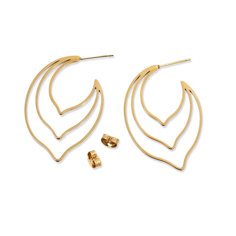 Σκουλαρίκια ατσάλινα Lemara Hoops