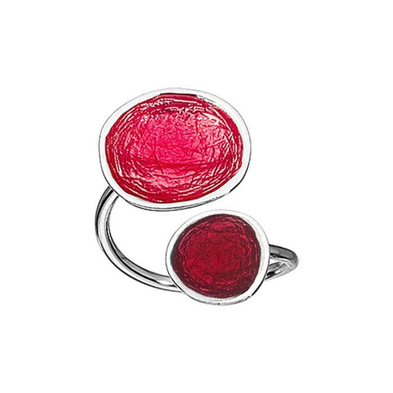 Δαχτυλίδι ασημένιο με στρογγυλά στοιχεία