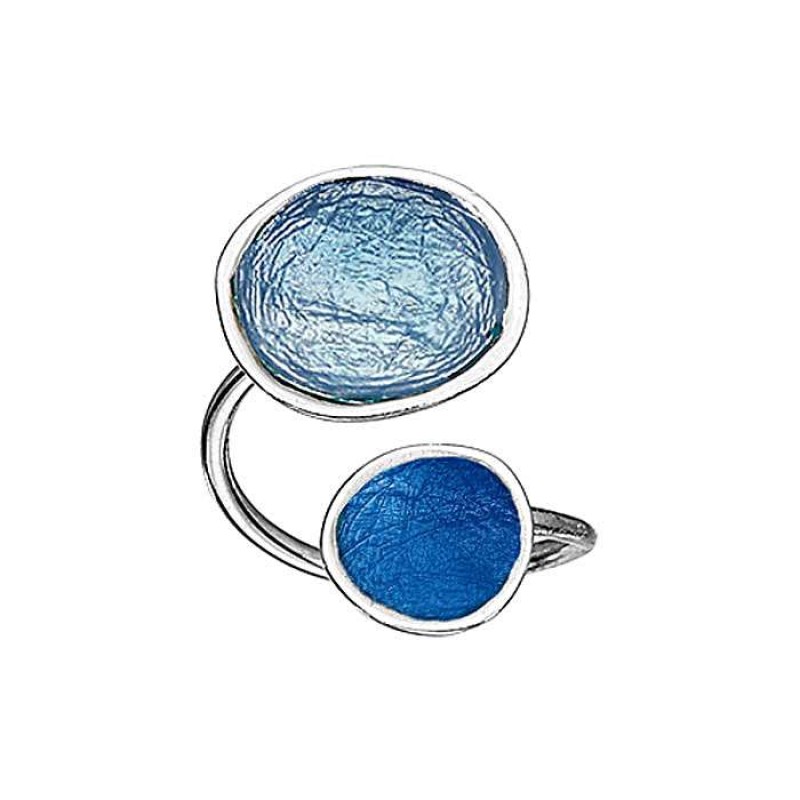 Δαχτυλίδι ασημένιο με στρογγυλά στοιχεία