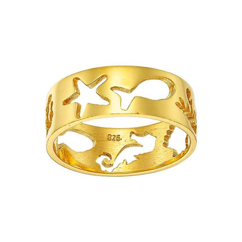 Δαχτυλίδι με στοιχεία της θάλασσας