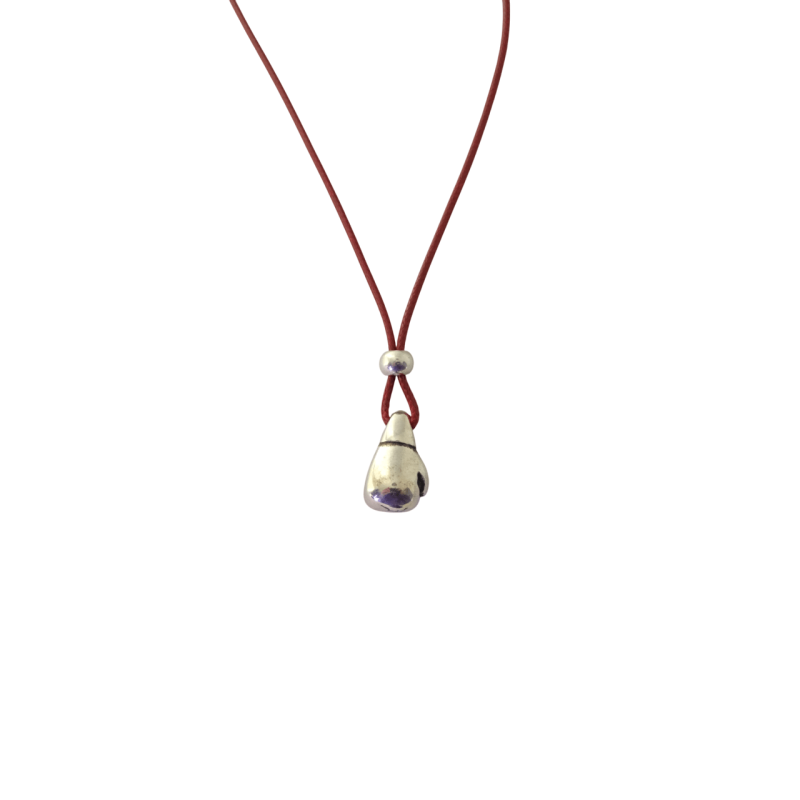 Κολιέ με γάντι μποξ σε μπορντώ κορδόνι